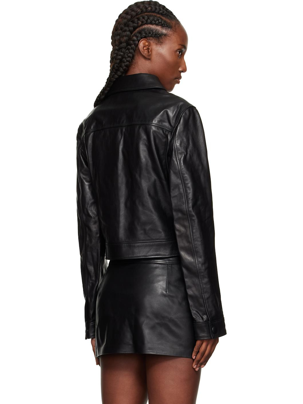 Black MA Leather Jacket - 3