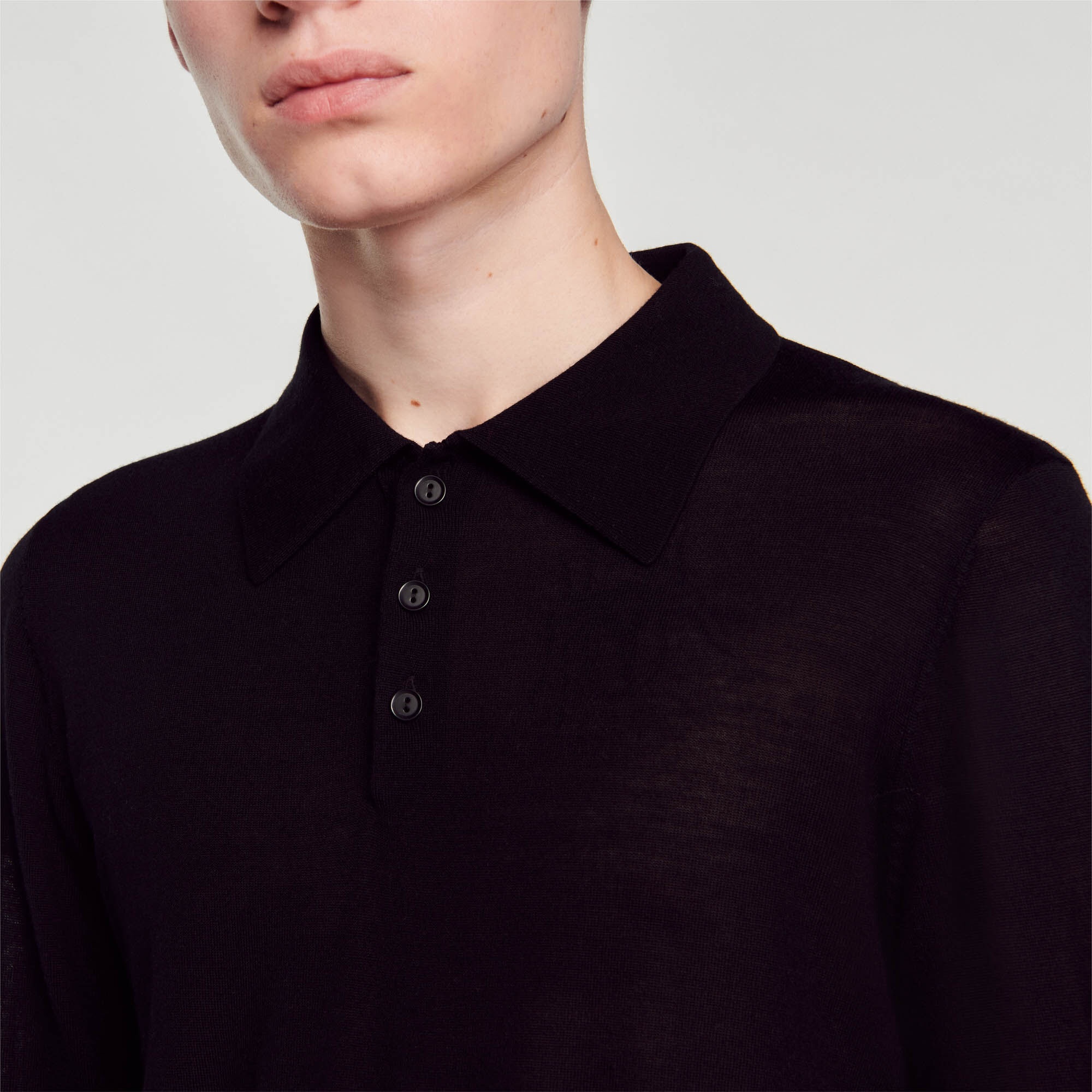 FINE KNIT POLO SHIRT - 4