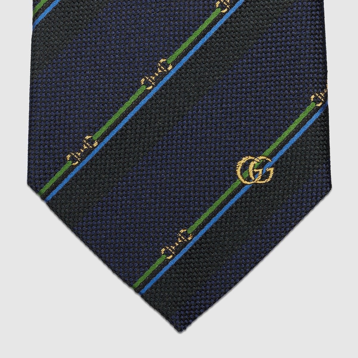 Horsebit silk jacquard tie - 4