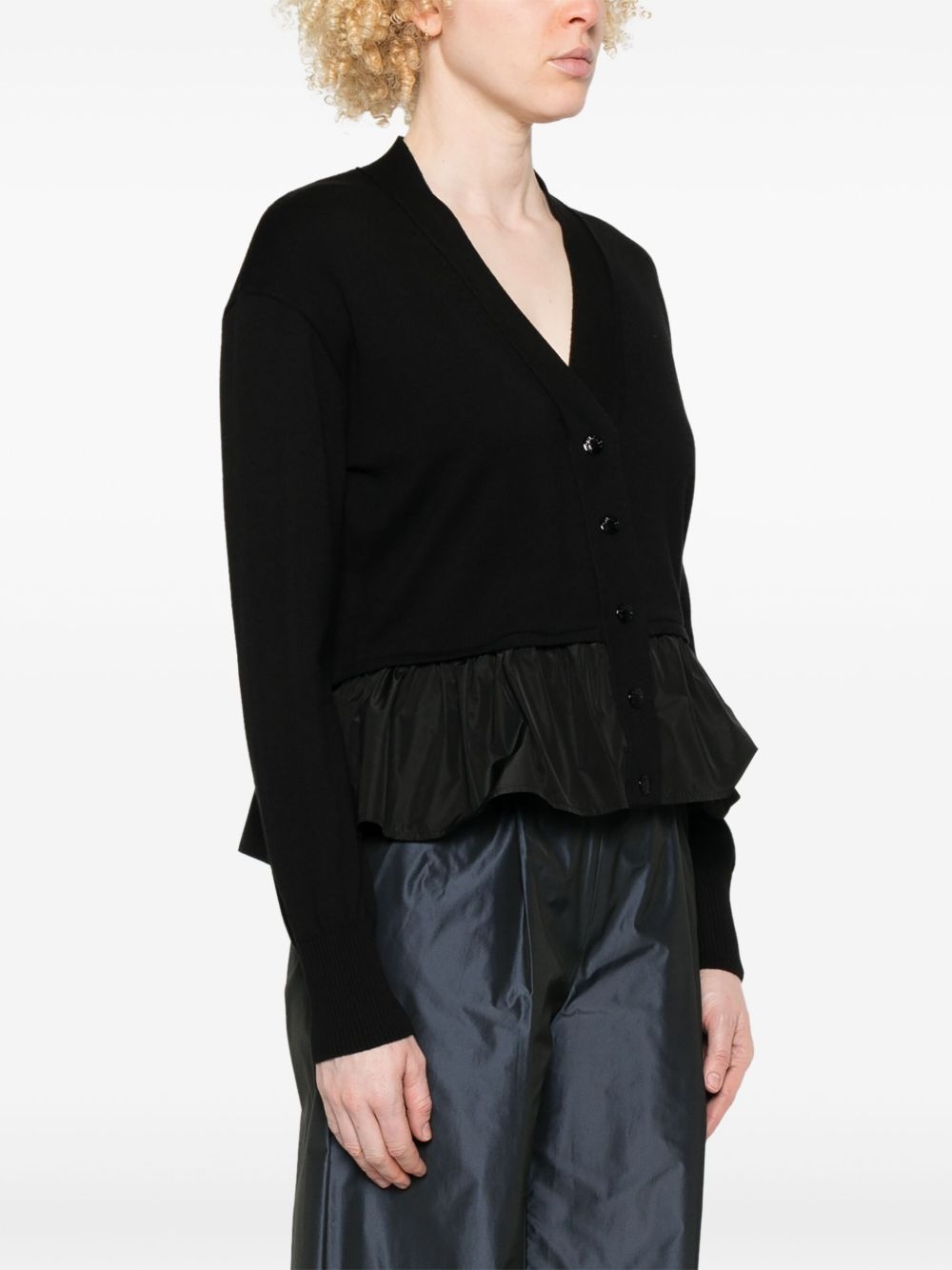 peplum-hem cardigan - 3