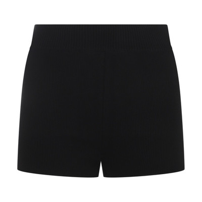 AMI Paris black cotton shorts outlook