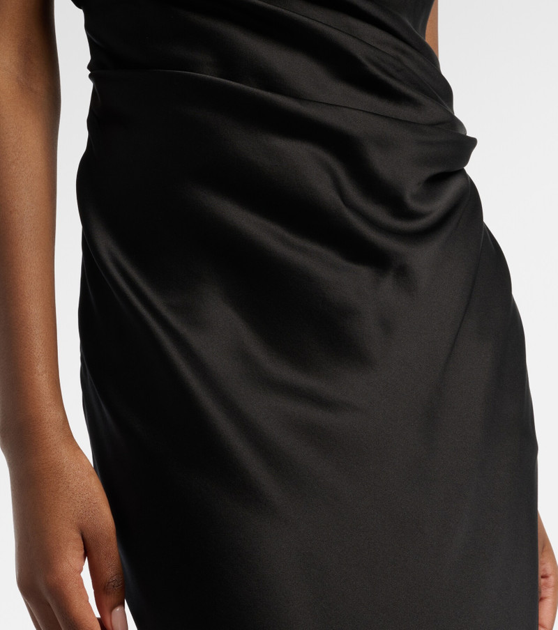 Bardot off-shoulder silk charmeuse gown 4
