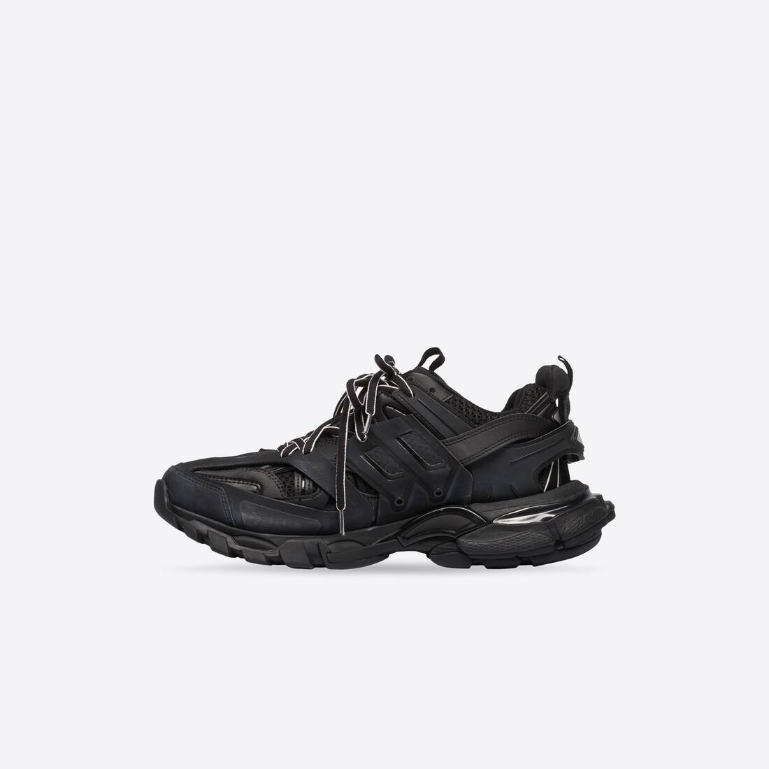 Men's Track Led Trainers in Black - 4