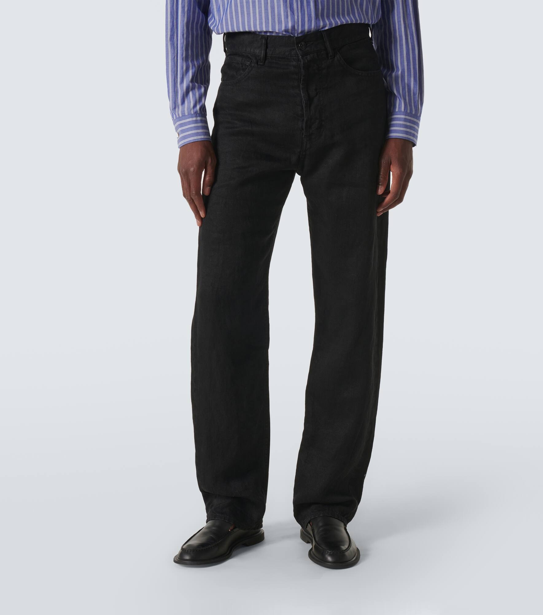 Hartley mid-rise linen straight jeans - 3
