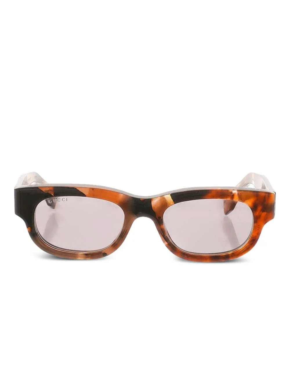 rectangle tortoiseshell sunglasses - 1