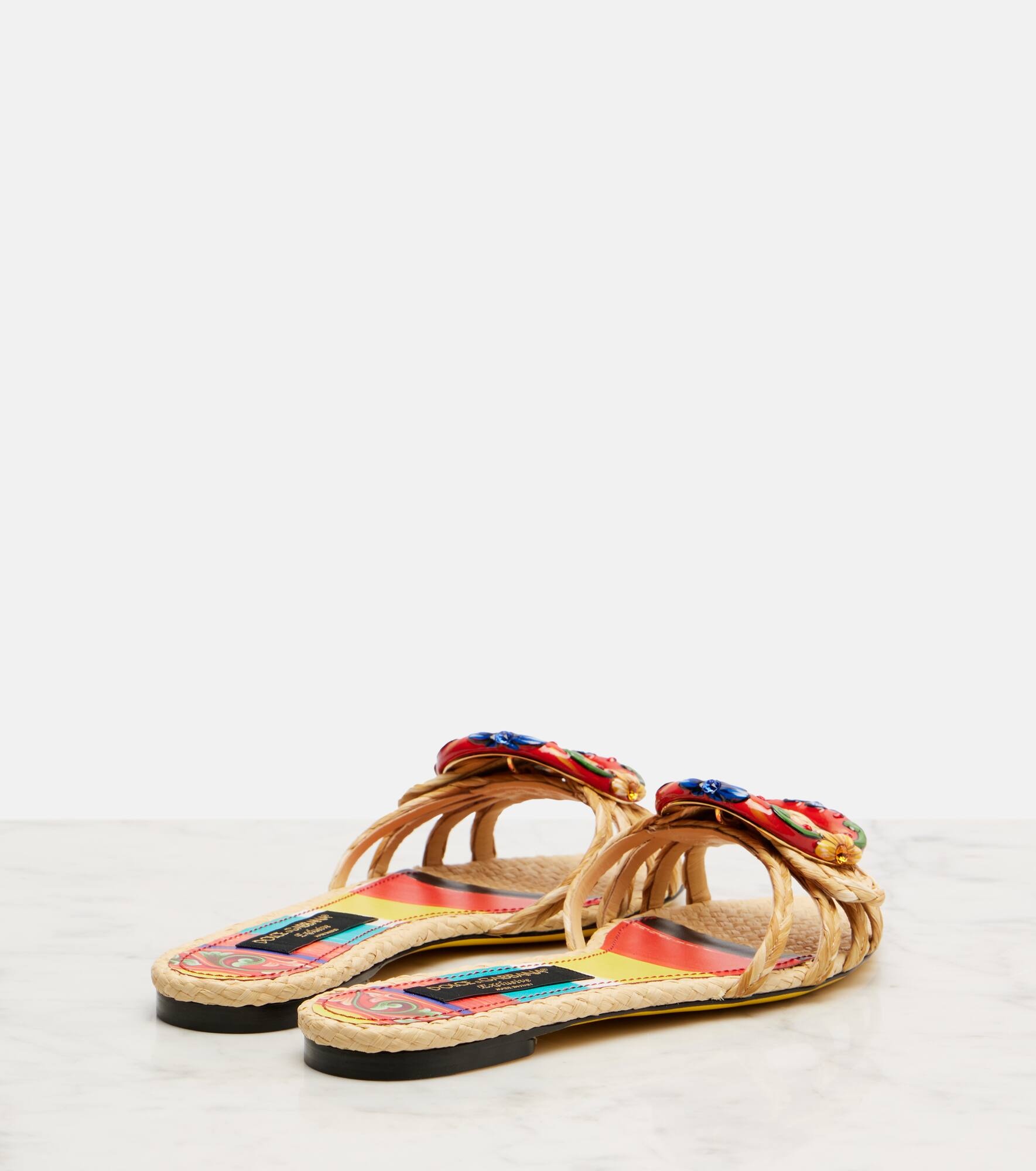 Taormina embellished raffia sandals - 2