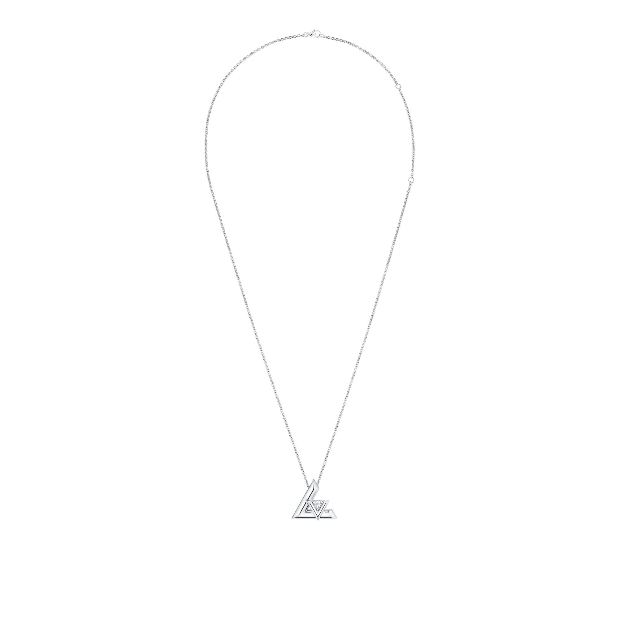 LV Volt One Large Pendant, White Gold And Diamond 4