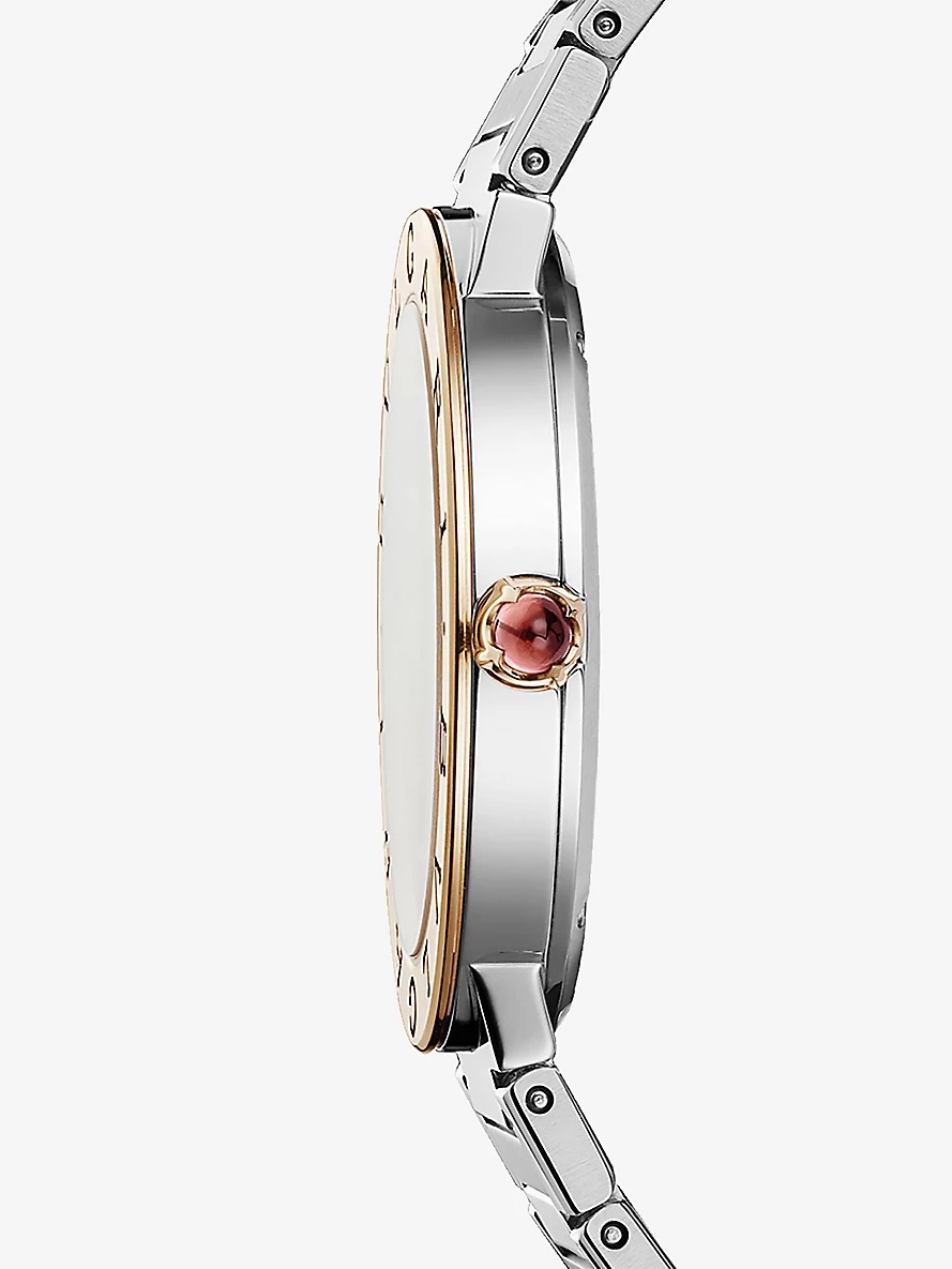 103757 BVLGARI BVLGARI stainless-steel, 18ct rose-gold and diamond quartz watch - 4