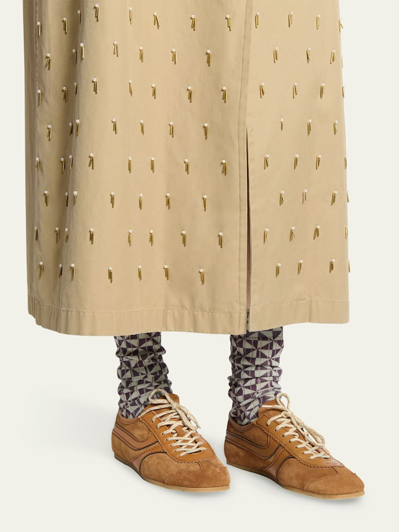 Dries Van Noten Mixed Leather Retro Runner Sneakers outlook