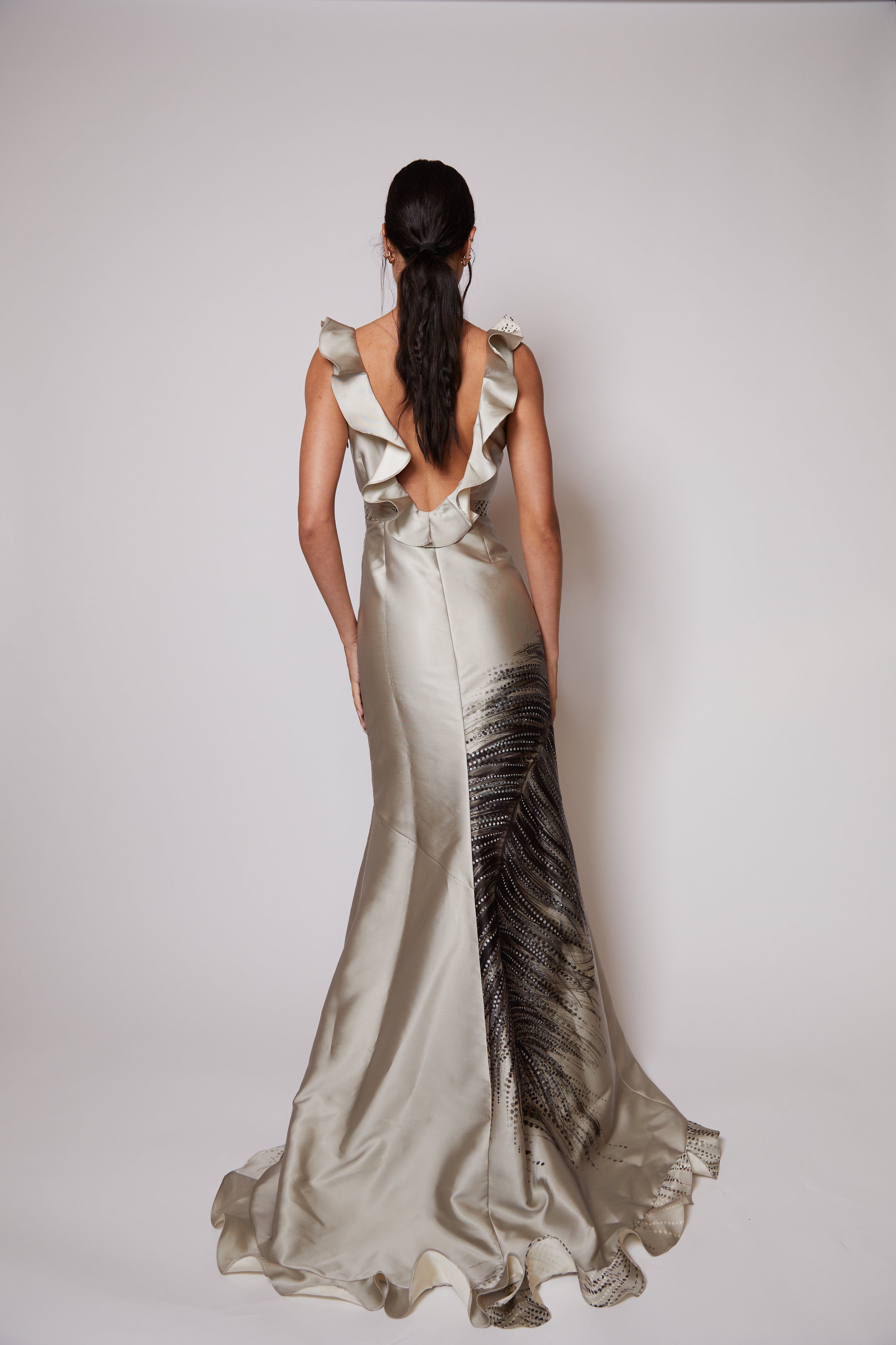 Look Twelve: Feather Ruffle Gown - 5