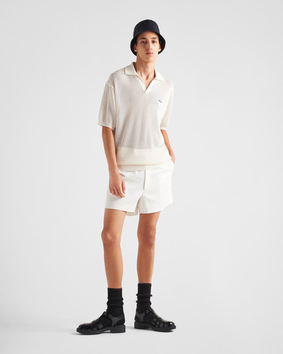 Prada Cotton and silk polo shirt outlook