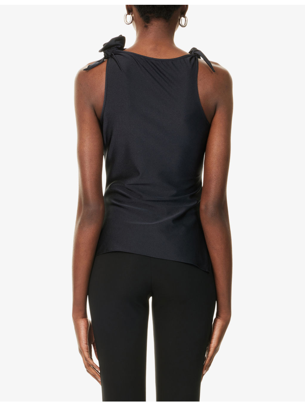 Flower Sleeveless Stretch-Woven Top - 4