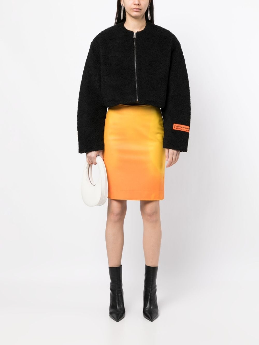 fleece-texture zip-up jacket - 2