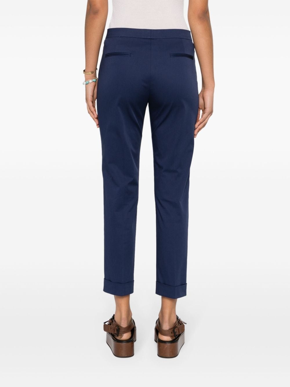 cropped gabardine trousers - 4