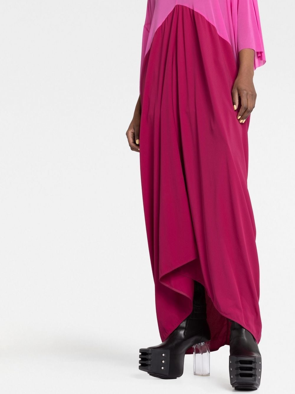 tonal high-low dress - 5
