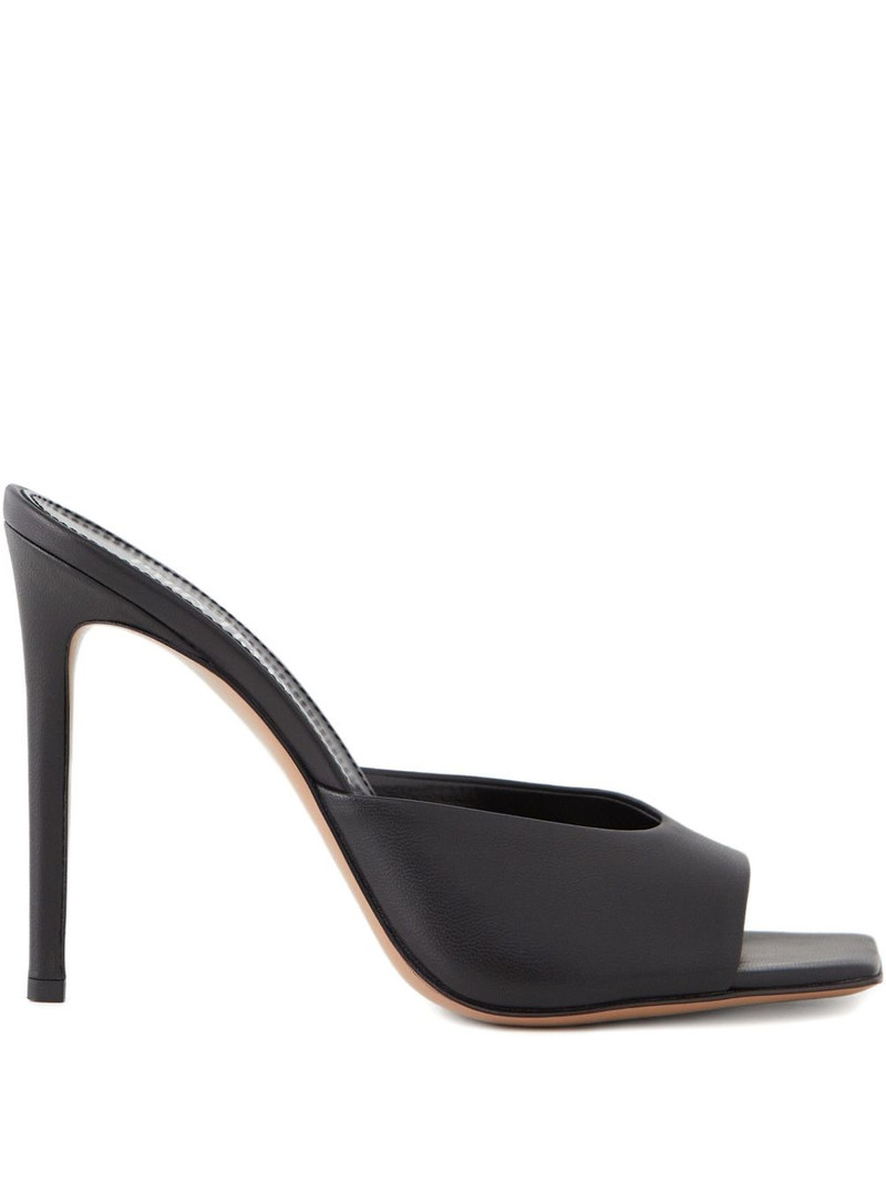 검정 Stiletto Heeled 샌들 1