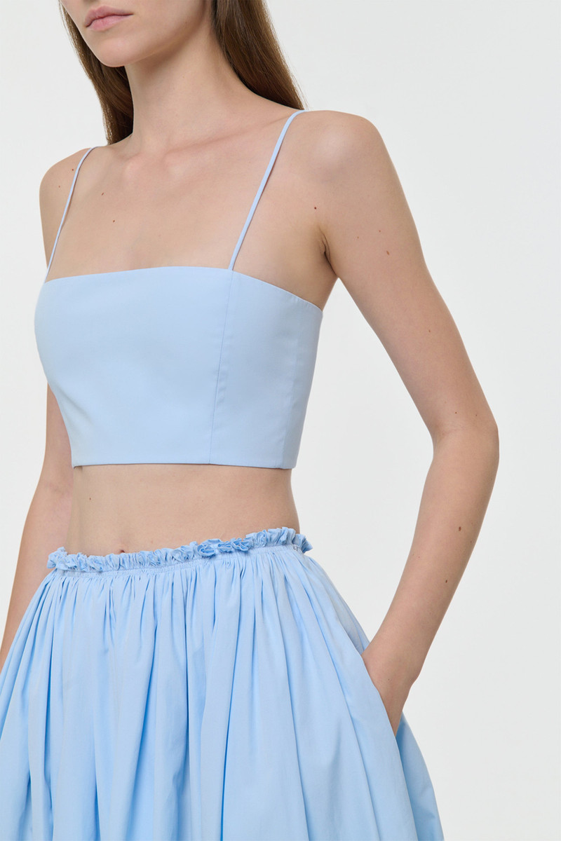Nadir Top in Light Blue Sea Island Cotton 5