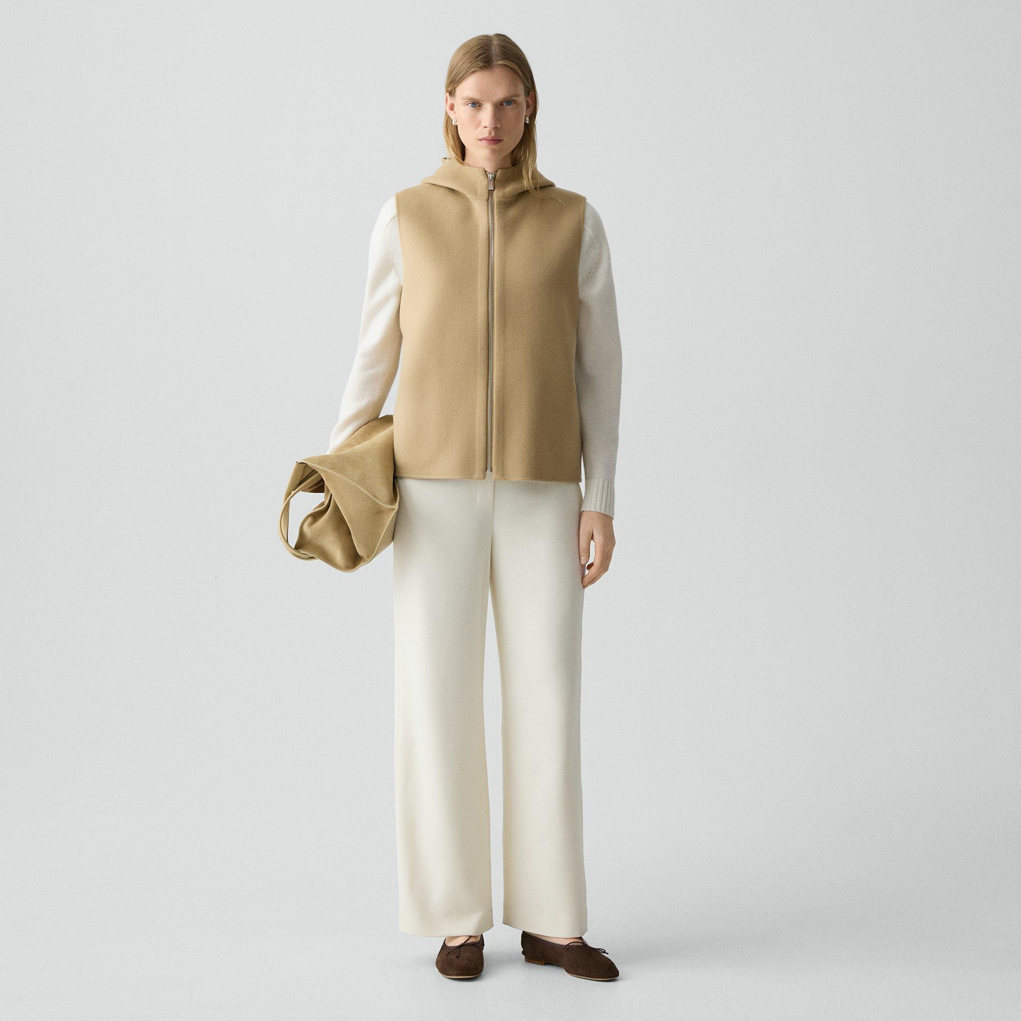 Hooded Vest in Double-Face Wool-Cashmere - 6