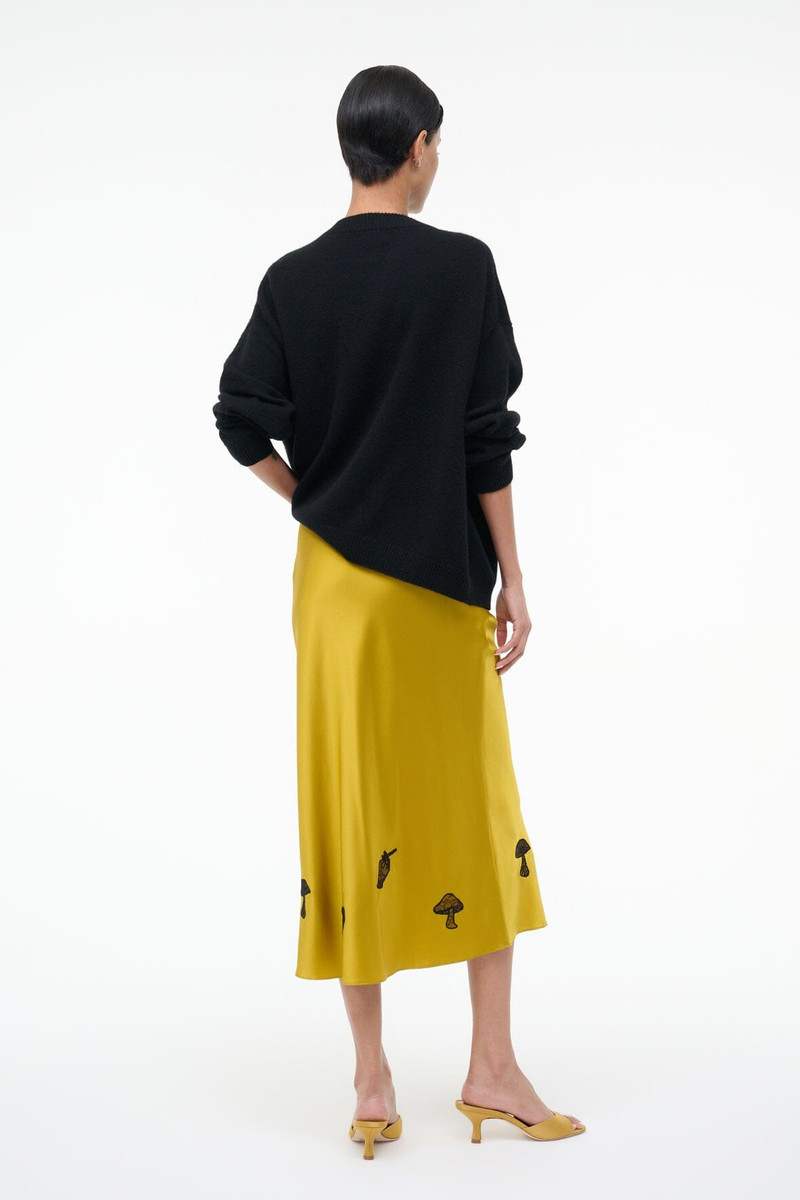 STAUD KIN SILK SKIRT TURMERIC 3