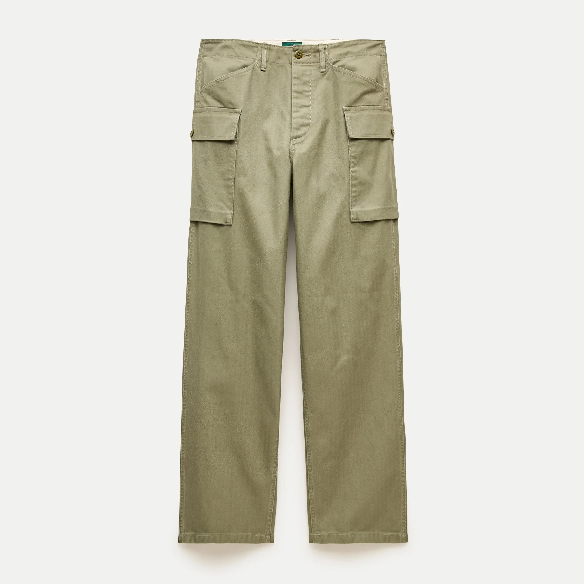 Utility cargo pant in herringbone cotton - 1
