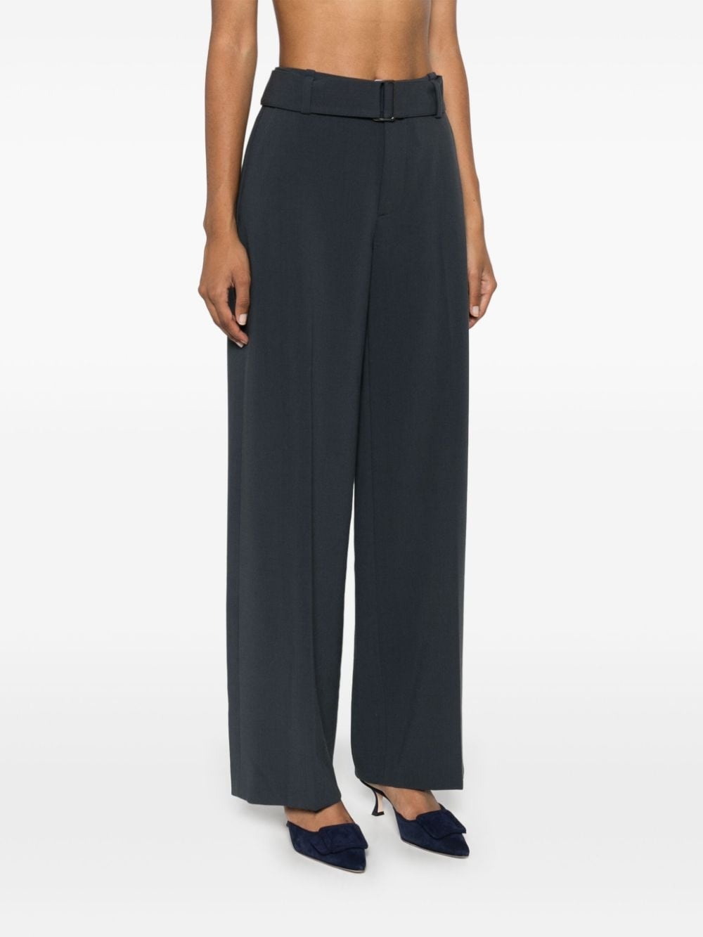 belted wide-leg trousers - 3