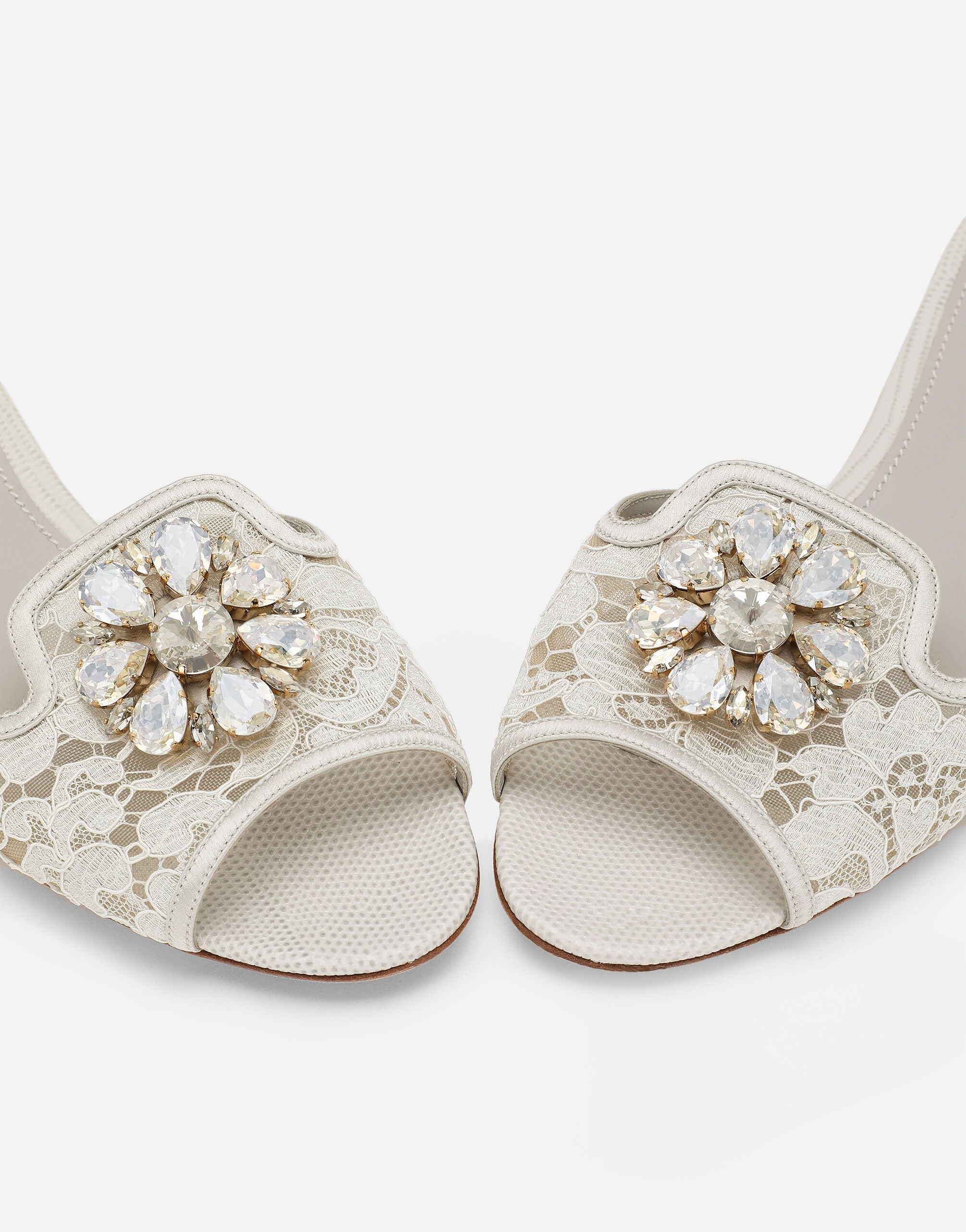 Lace rainbow slides with brooch detailing - 5