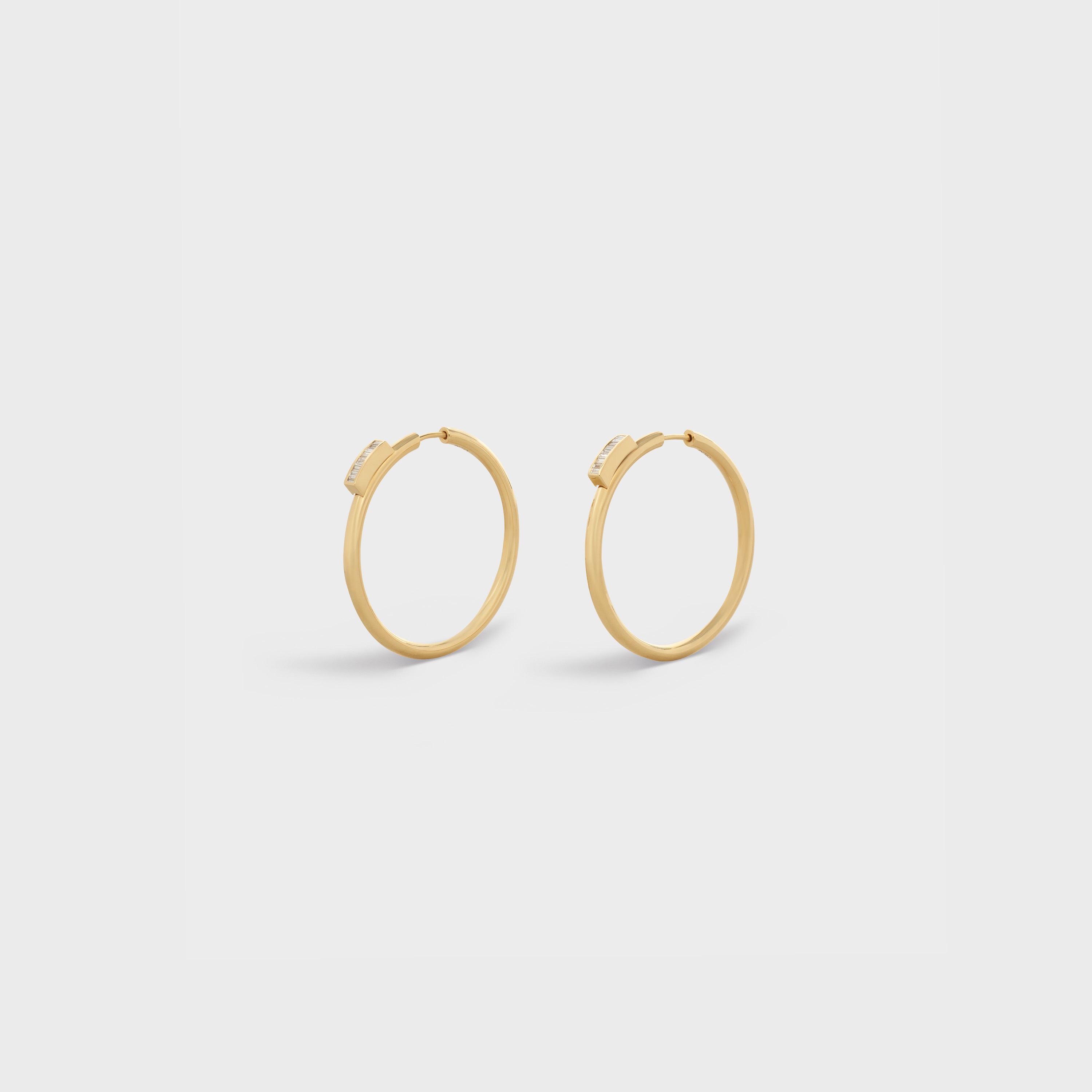 Systeme Large Hoops in Yellow Gold and Diamonds - 2