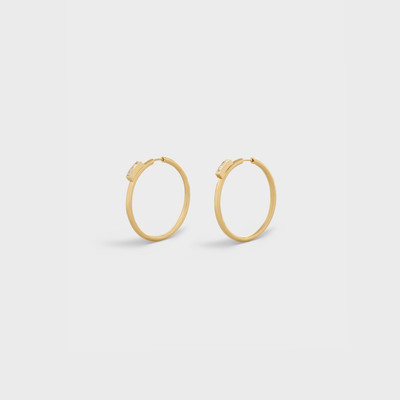 CELINE Systeme Large Hoops in Yellow Gold and Diamonds outlook