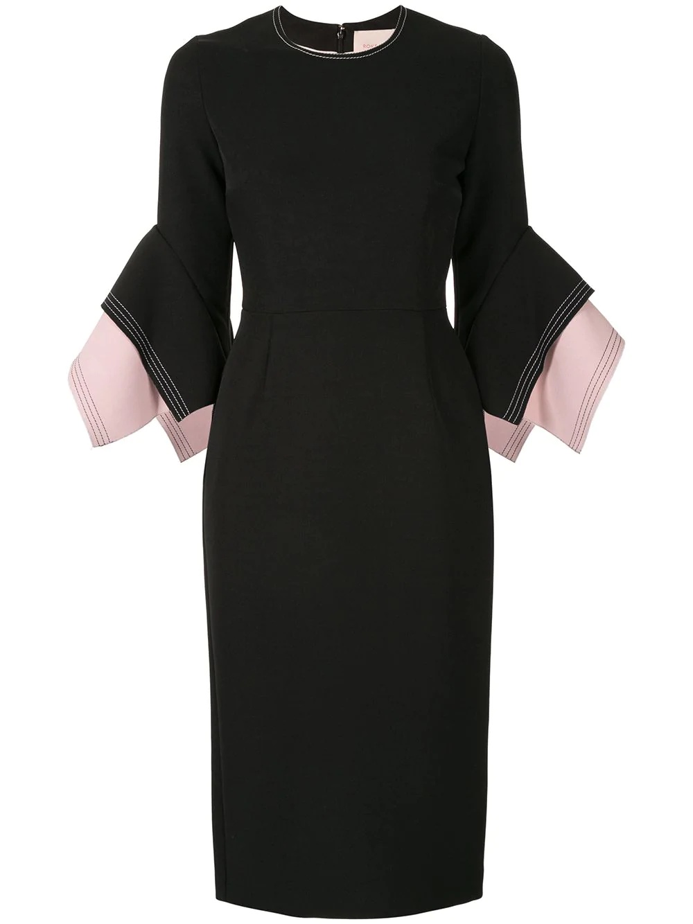 layered sleeve dress - 1