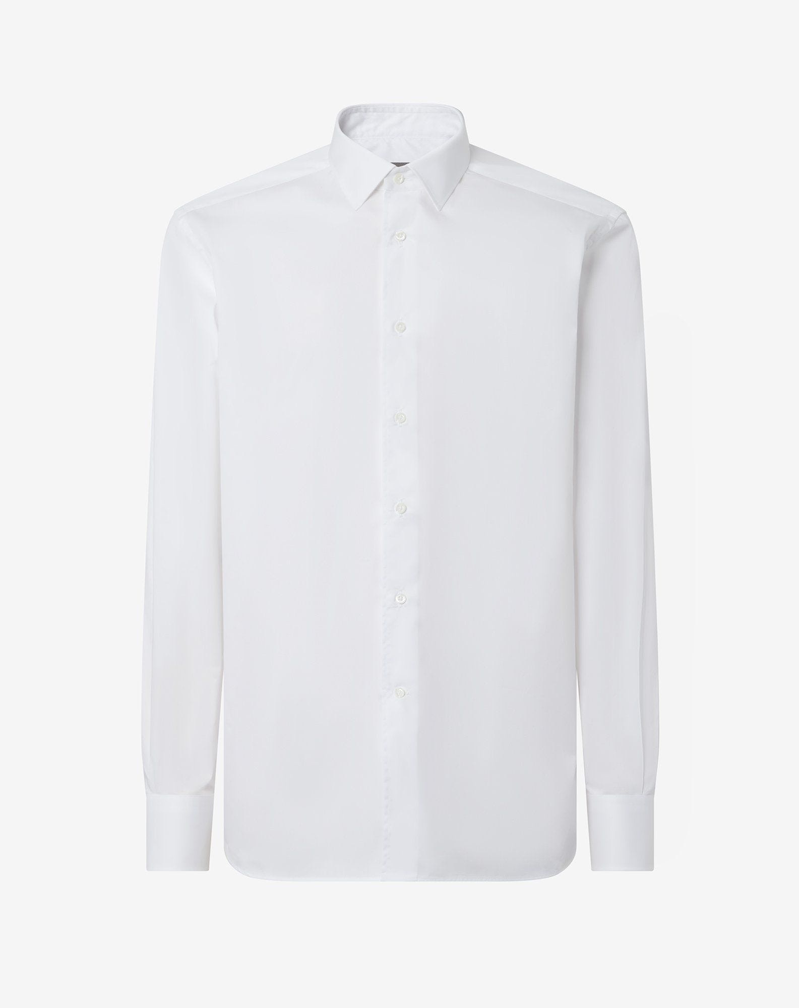 White wrinkle-free cotton shirt - 1