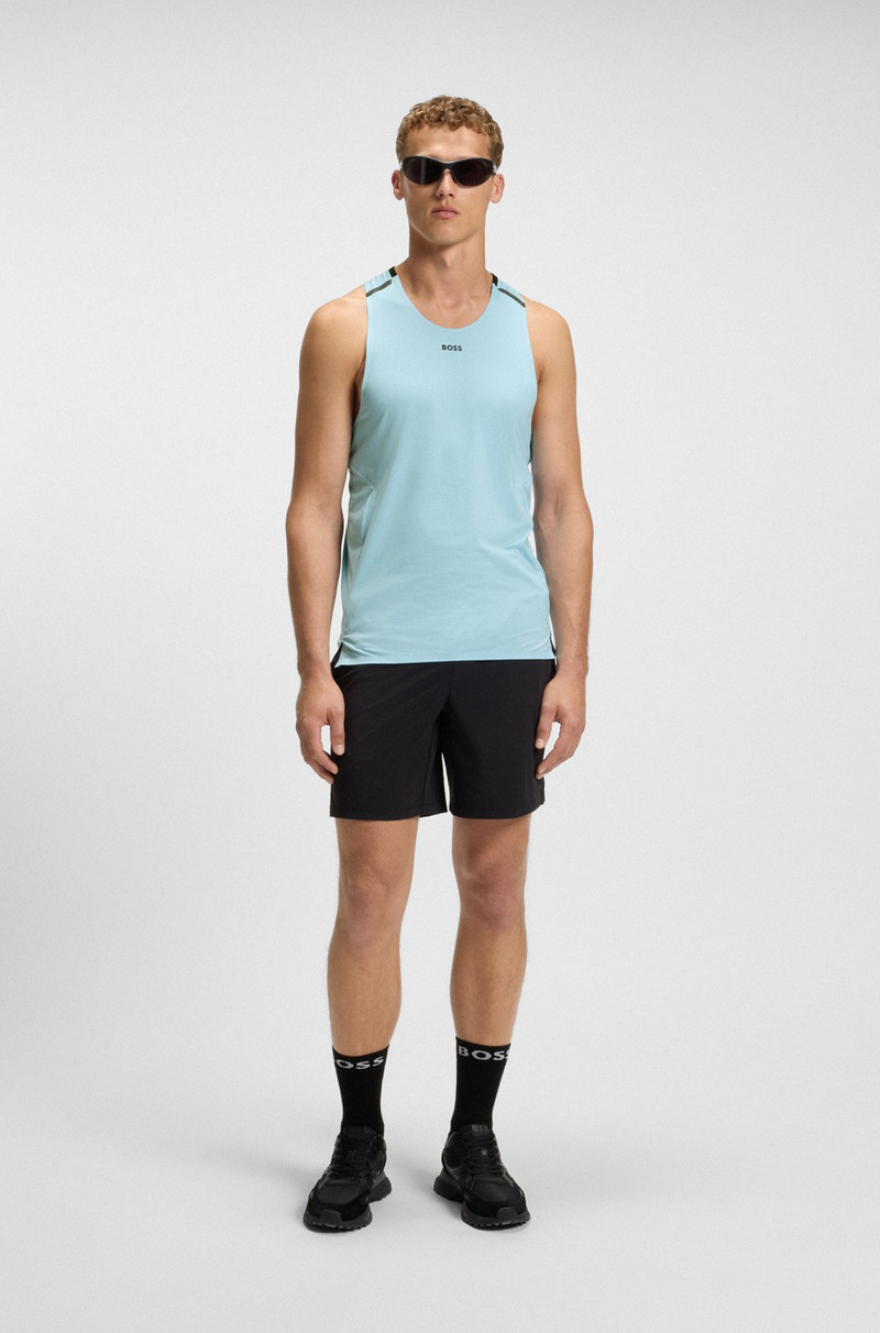 BOSS ACTIVE MESH-JERSEY TANK TOP WITH DECORATIVE REFLECTIVE DETAILS outlook