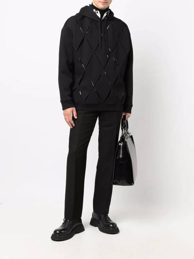 Valentino V cut-out relaxed-fit hoodie outlook