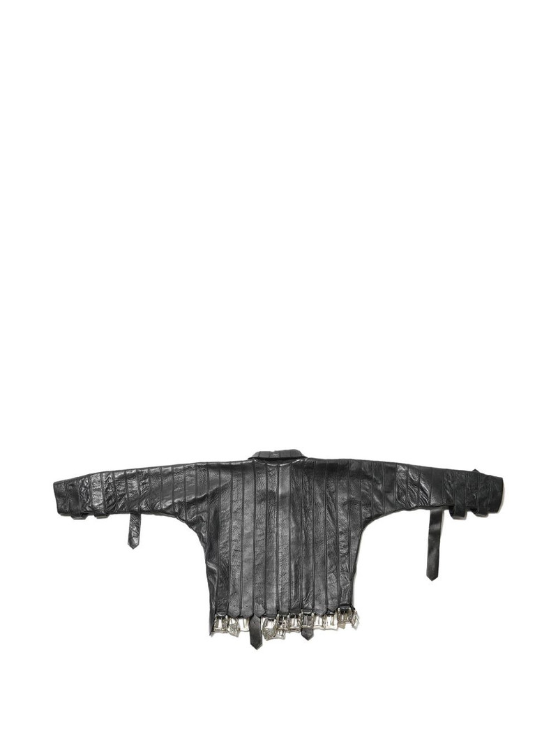 Enfants Riches Déprimés buckles leather jacket outlook