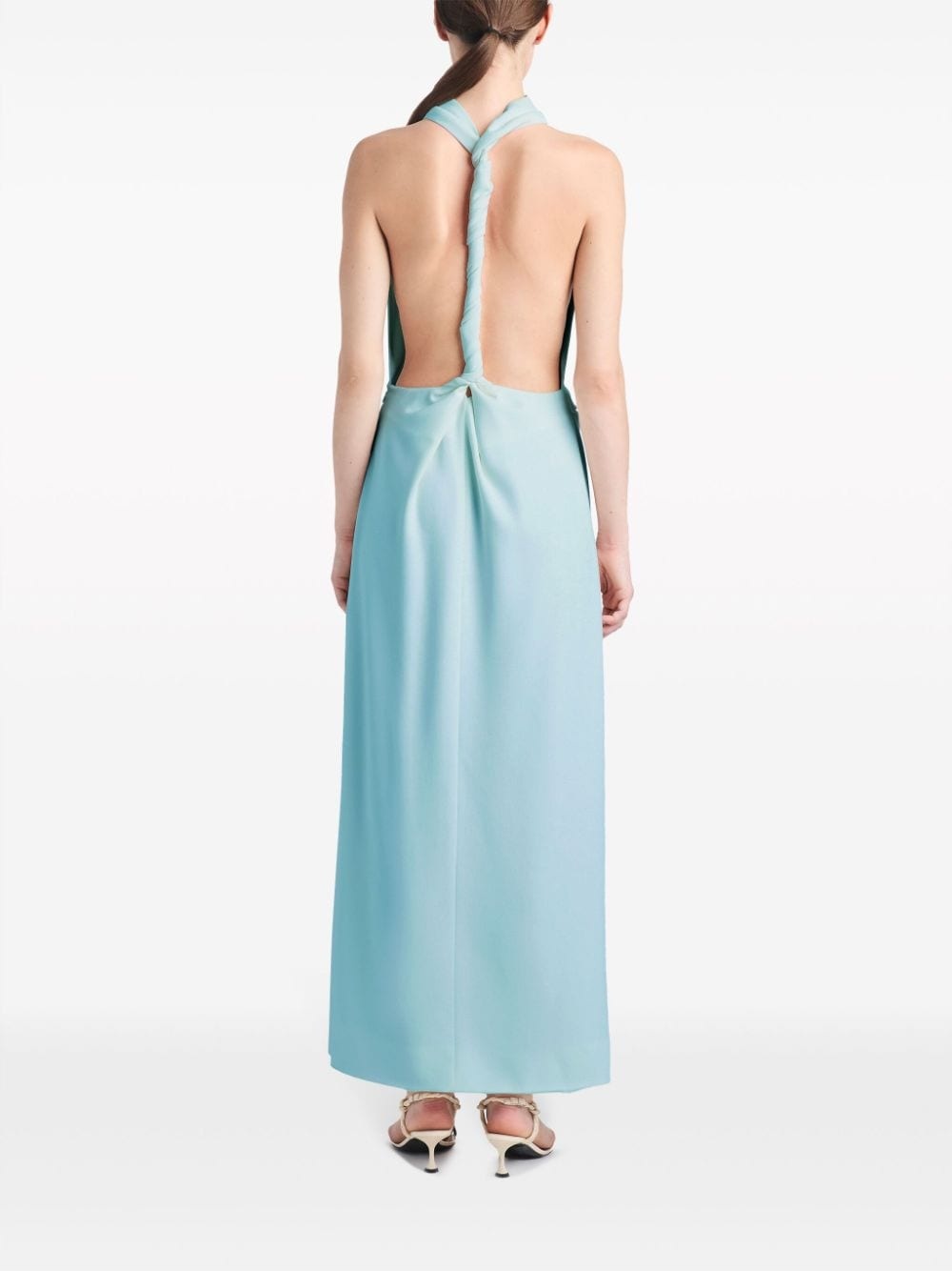 Selena high-neck ruched midi dress - 4