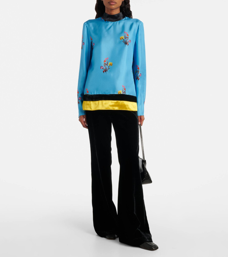Marni Floral silk top outlook