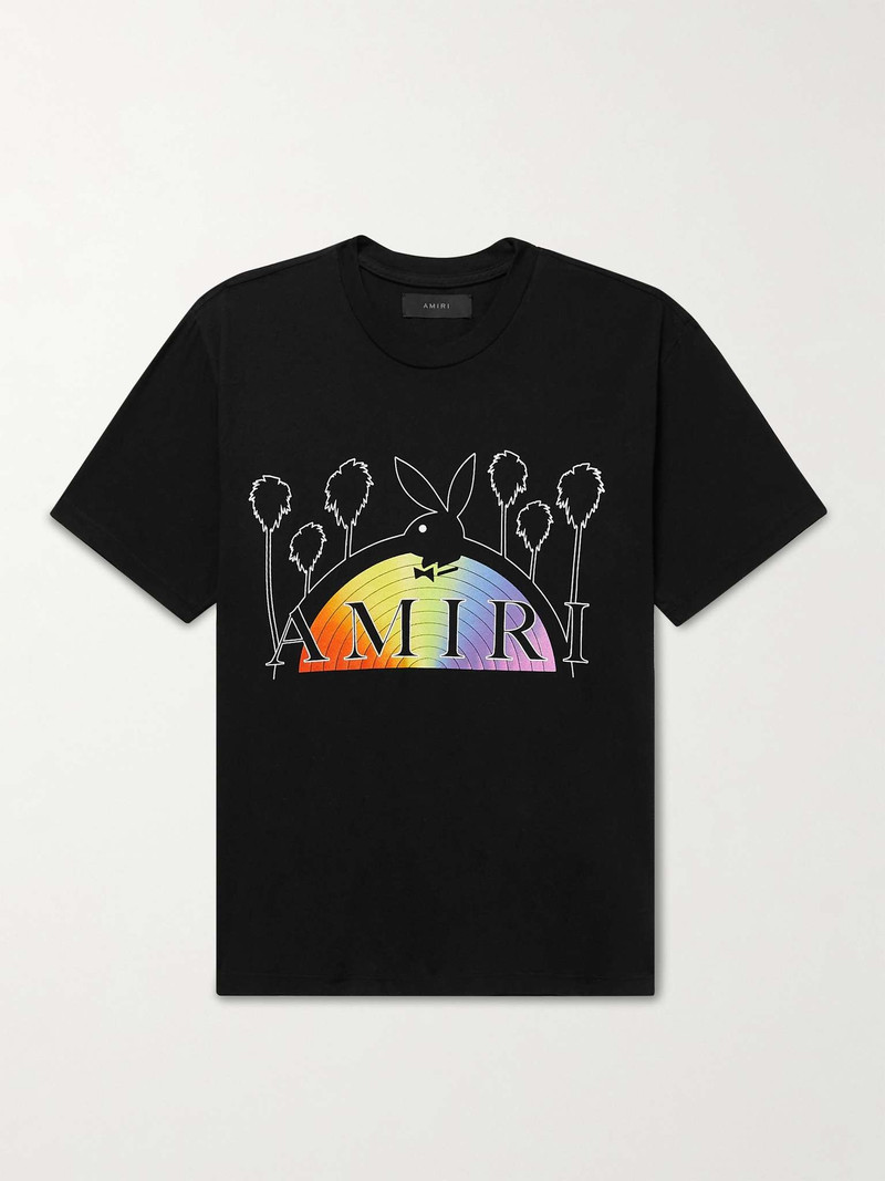+ Playboy Printed Cotton-Jersey T-Shirt 1