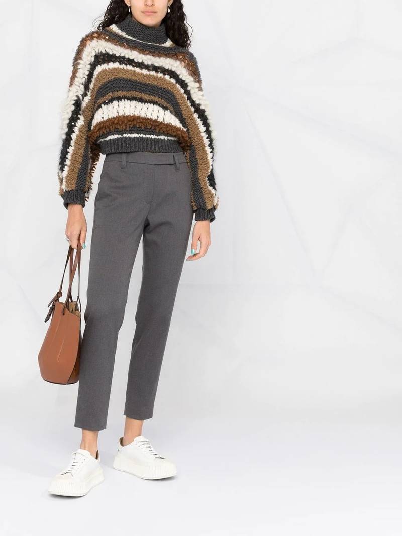 Brunello Cucinelli tailored tapered trousers outlook