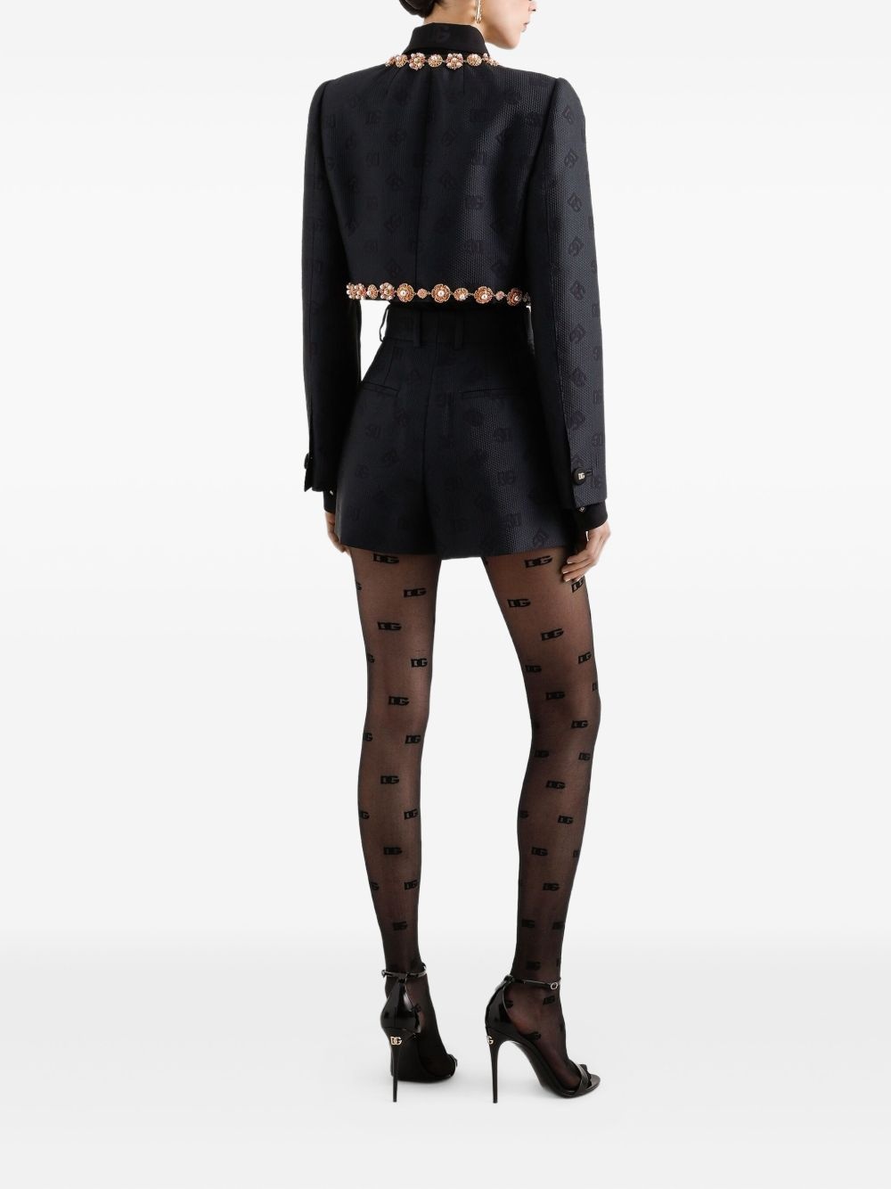 DG logo-jacquard jacket - 3