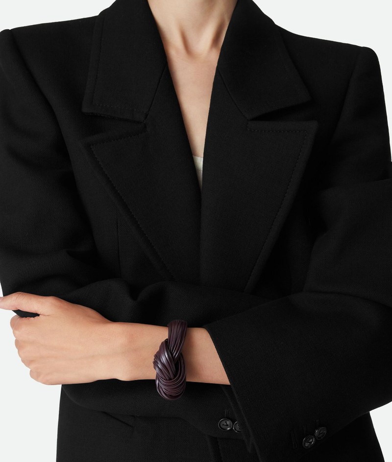 Bottega Veneta Knot Leather Bracelet outlook