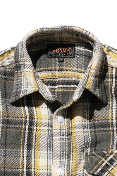 BEAMS PLUS Guide Shirt Dobby Nel Check - Grey outlook