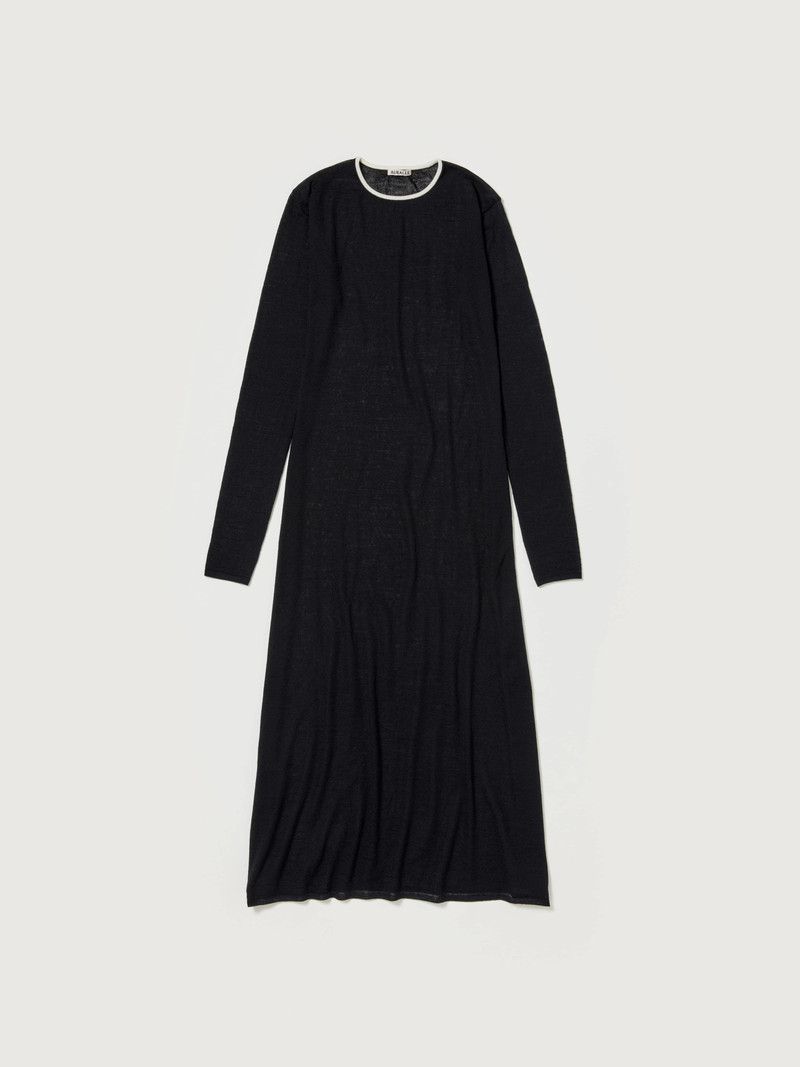 HARD TWIST HIGH GAUGE WOOL SILK KNIT DRESS 1