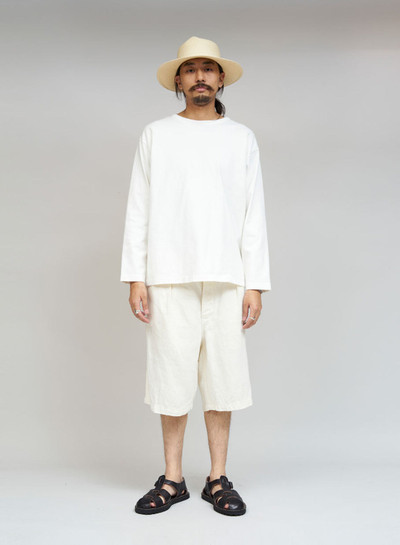 Nigel Cabourn 9.5oz 40's USMC Long Sleeve Shirt in Off-White outlook