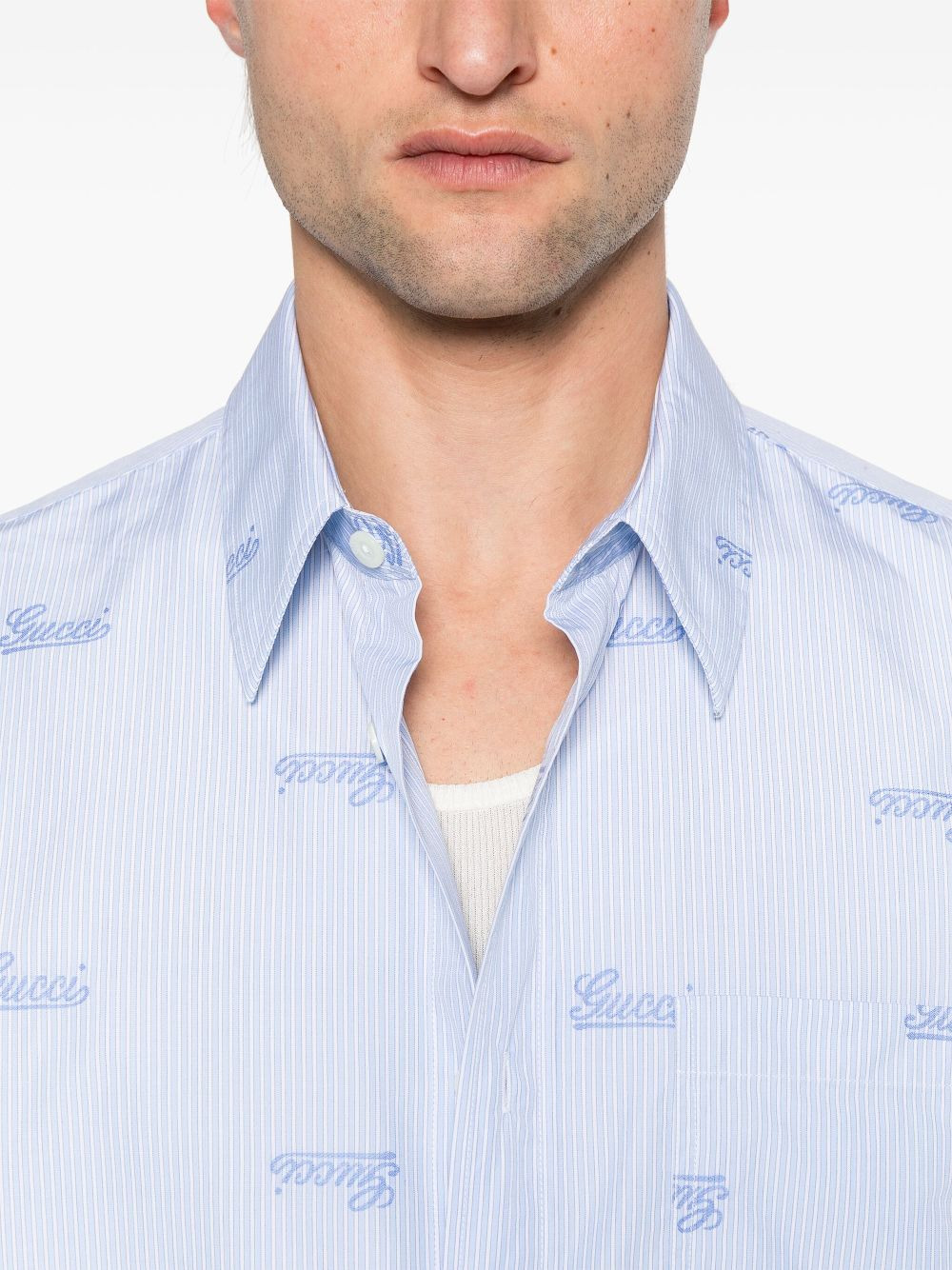 Gucci Men Script Shirt - 2