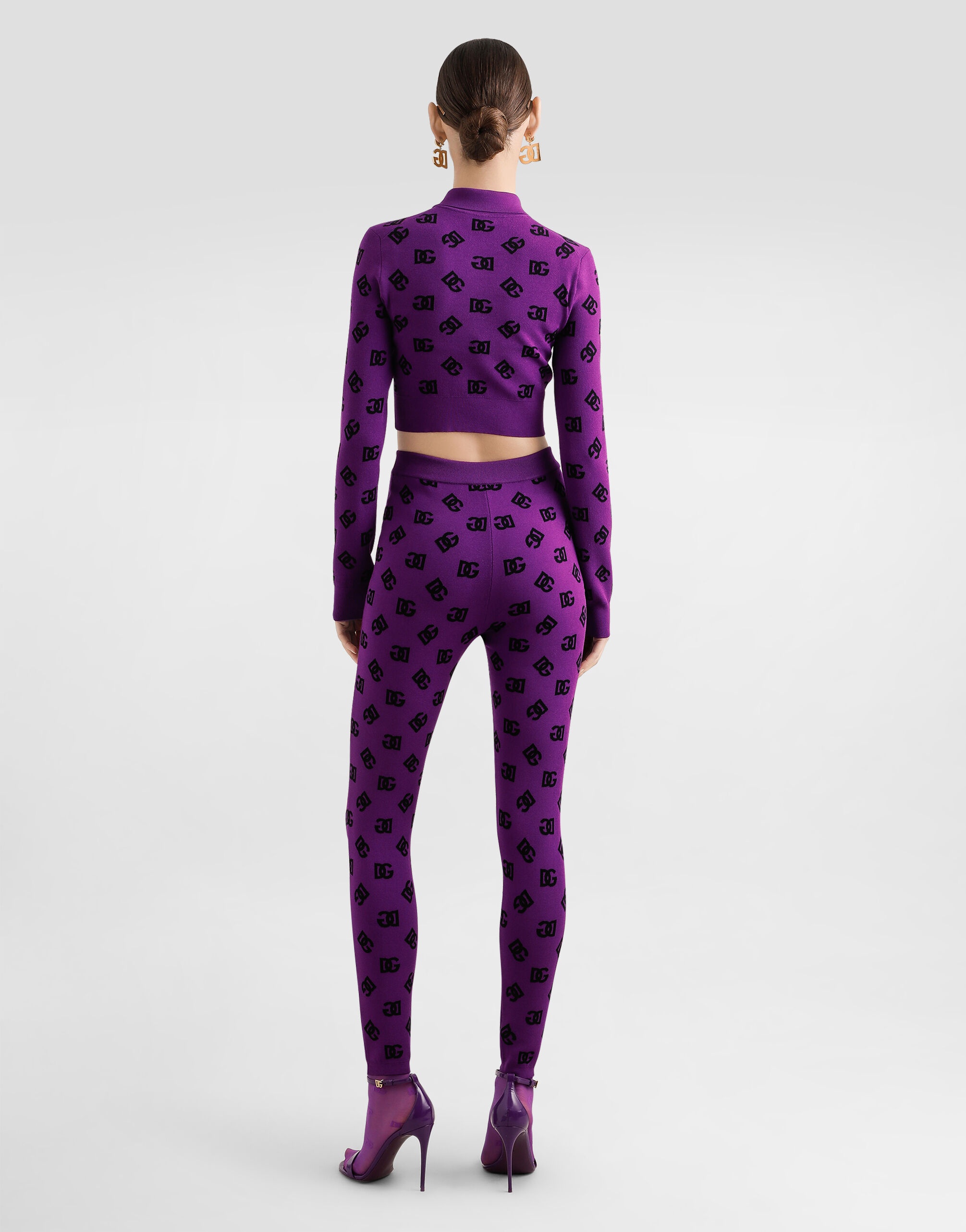Printed jacquard leggings - 3