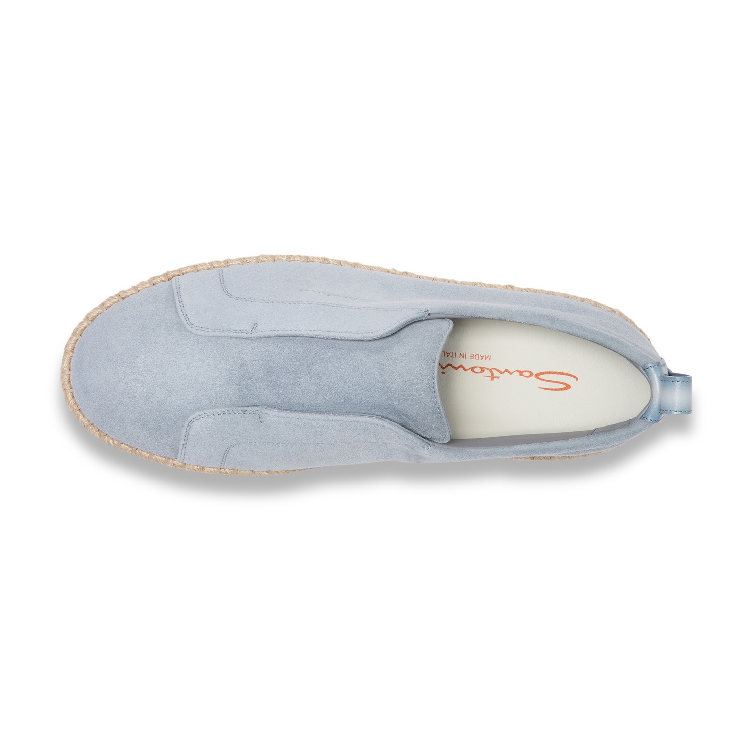Men's light blue suede espadrilles - 5