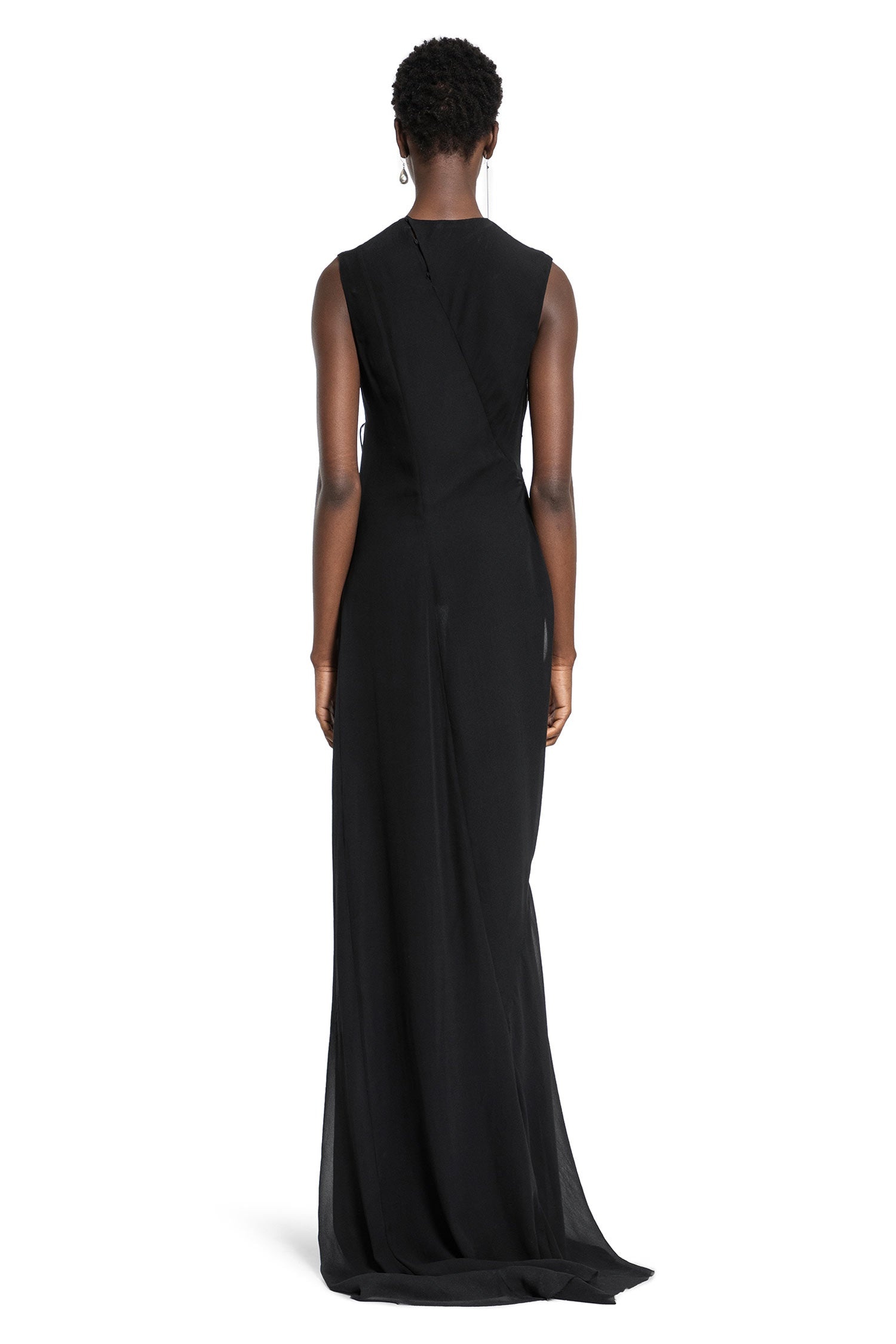 Leah-Long-Asymmetric-Dress-In-Silk-Georgette - 3
