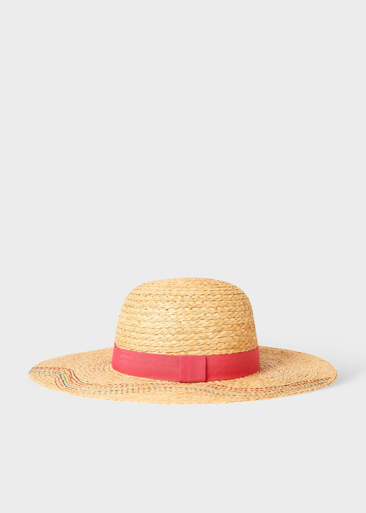 Wide Brim Straw Sun Hat - 1