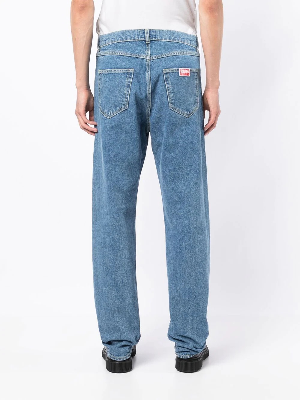 mid-rise straight-leg jeans - 4