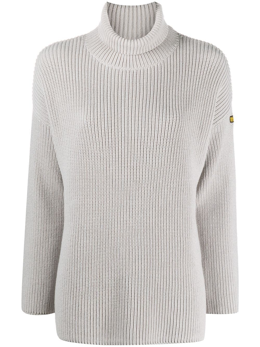 purl-knit roll-neck jumper  - 1