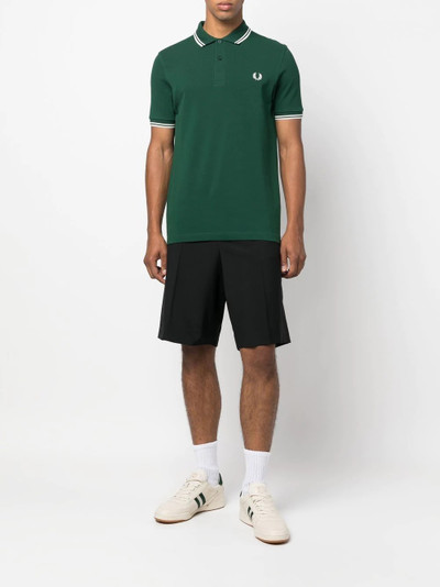 Fred Perry logo-embroidered cotton polo shirt outlook